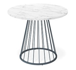 Стол Sheffilton SHT-TU85/TT90 ЛДСП антрацит/мрамор кристалл - Фото предпросмотра