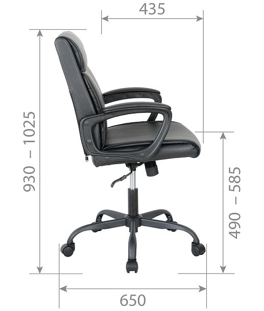 Кресло CHAIRMAN CH303, экокожа, черный - Вид 2
