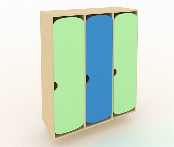 Шкаф для детской одежды ШГ-3М зеленый - Вид 1