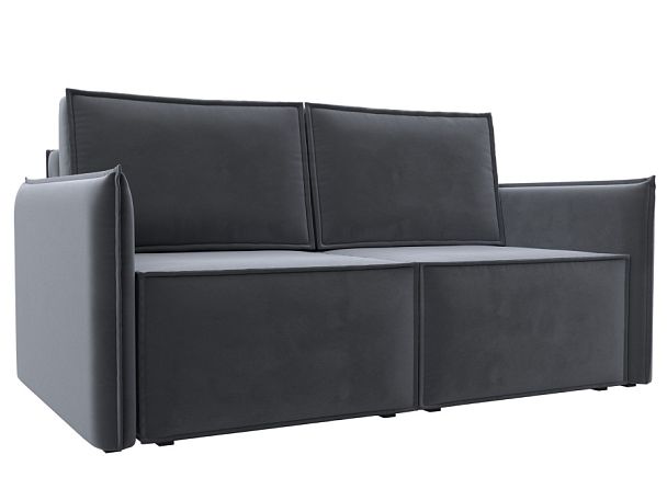 Диван прямой Либерти мини Велюр серый - Вид 1