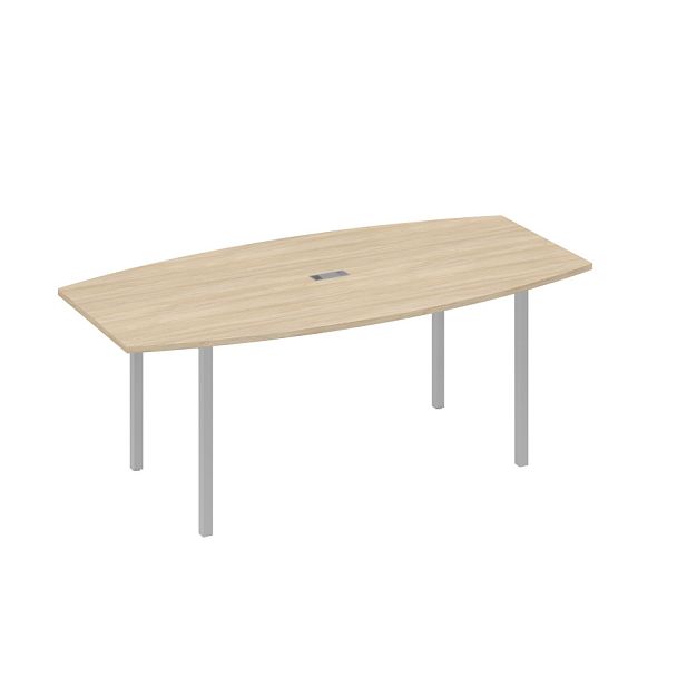 Стол для переговоров 200 на каркасе DUE A4 А4 Б2 113 БП дуб скандинавский / металлокаркас серый - Вид 1