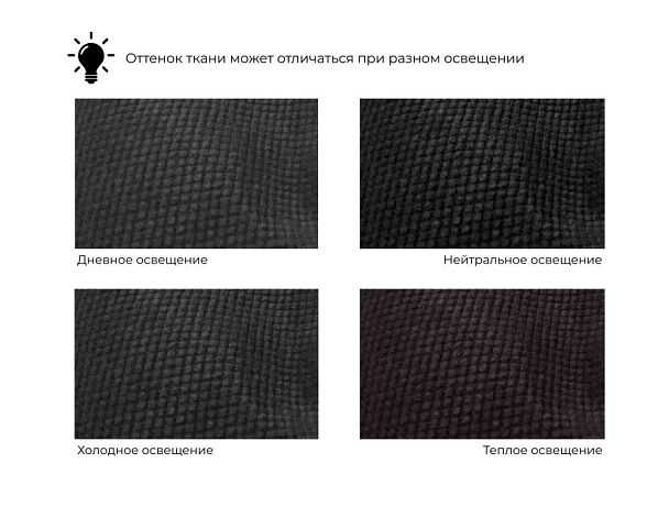 Диван книжка Надежда (полностью микровельвет черный) - Вид 10