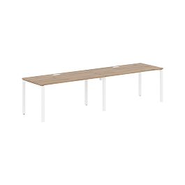 Стол 2-х местный EUWST 3180 Дуб Денвер светлый/Белый 3126х800х750 EDIS - Фото предпросмотра