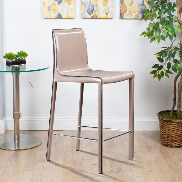 Стул полубарный Barrie, кожа капучино - Вид 7