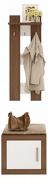 Вешалка с тумбой Toivo ТОЙ-ПР 6 Белый/Шамони - Вид 1