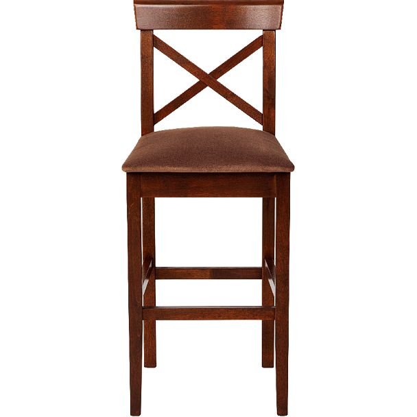 Комплект деревянных полубарных стульев с мягким сиденьем Бергольф Темный орех/Коричневый велюр, 4 шт. - Вид 2