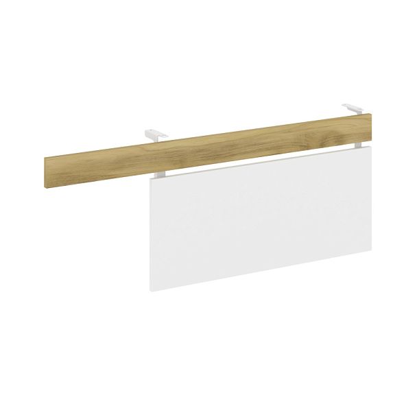 Concept Царга стола с опорной тумбой CN.CST-003 Дуб Винченцо/Белый Бриллиант/Металл Белый 1230*18*458 - Вид 1