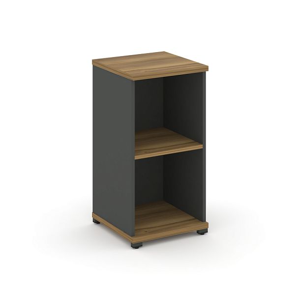 Concept Стеллаж 1 узкая секция, 2 ниши CN.STU-210 Сандал Янтарный/Антрацит/Металл Антрацит 420*420*818 - Вид 1