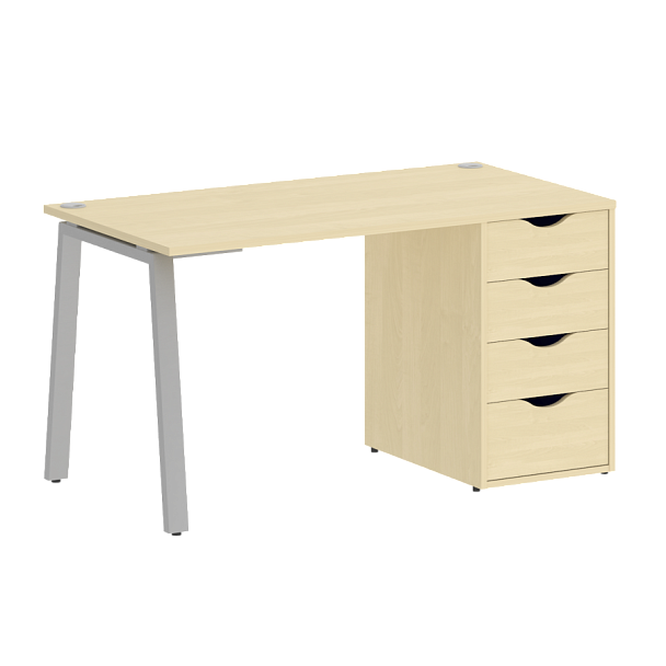 Home Office Стол письменный VR.SP-3-138.4.A Клён/Серый металл 1380*720*750 - Вид 1