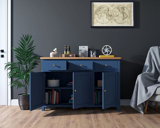 Комод "Jules Verne" 3 ящика 3 дверки JV38ETGB - Вид 3