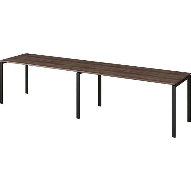 Бенч линейный на 2 рабочих места АМБЛ-004 дуб апрель/Антрацит 3200x730x760 Арго-М - Вид 1