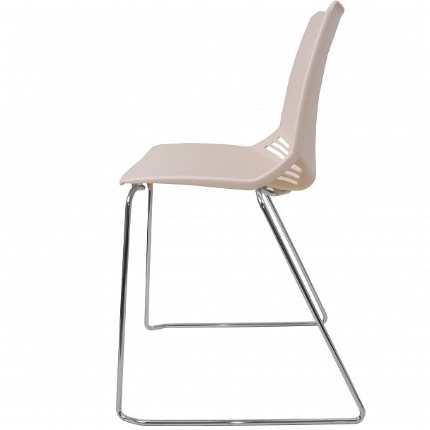 Стул Race (пруток) каркас Хром, белый, стопируемый - Вид 2