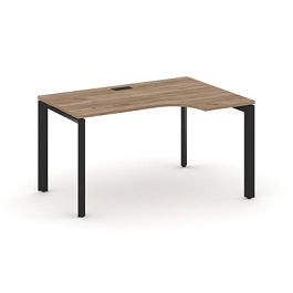 Style Project Next Стол рабочий эргономичный SN-59P.SPA-001(R) Дуб Табак/Металл Черный/Черный Заглушка 1380*600/980*750 - Фото предпросмотра