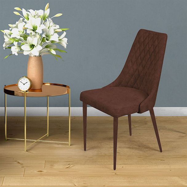 Стул CONNOR LUXE, бархат коричневый 12/конус - Вид 2