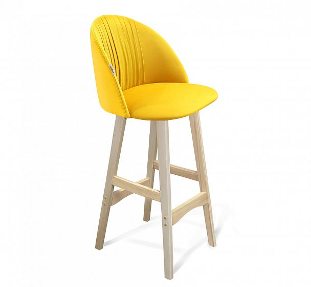 Стул барный Sheffilton SHT-ST35-1/S65 имперский желтый/прозрачный лак - Вид 1