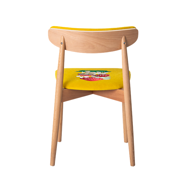 Стул Роквелл, вышивка грибы, велюр TEDDY 628 - Вид 6