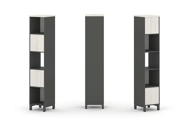 Стайл Проджект Набор стеллажа 2-х сторон., 5 яр. SN.NSD-511 Антрацит/Дуб Наварра/Металл Антрацит 387 - Вид 1