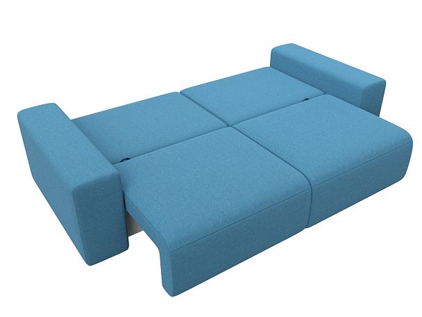 Диван прямой Лига-036 НПБ Классик Рогожка голубой - Вид 9