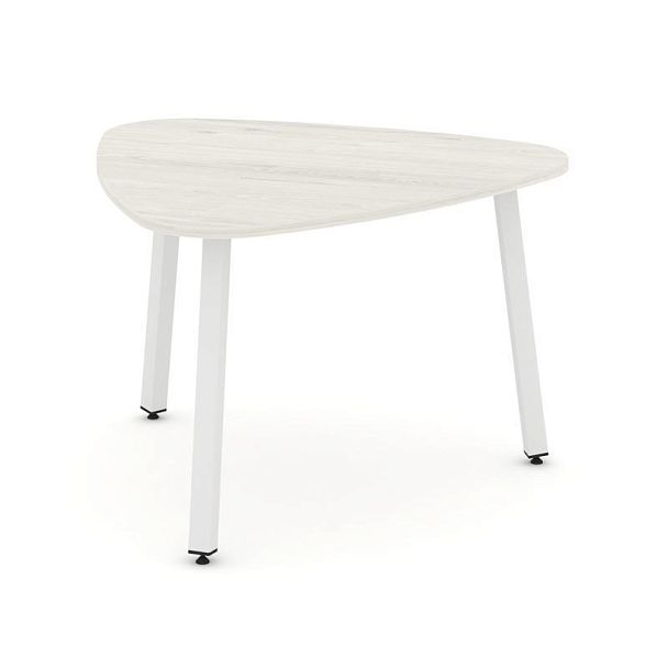 Стайл Проджект Стол переговорный SN-5.SPRG-71.3 Дуб Наварра/Металл Белый 1200*1200*750 - Вид 1