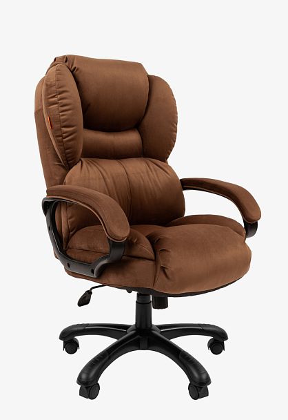 Кресло Chairman Home 434 Россия ткань Т-14 коричневое (черный пластик) - Вид 1