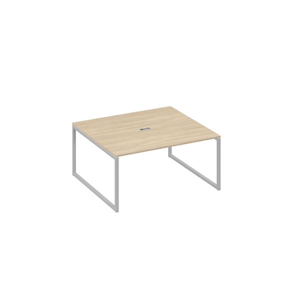 Стол переговорный 160 на каркасе QUATTRO A4 А4 Б4 136 БП дуб скандинавский / металлокаркас серый - Вид 1