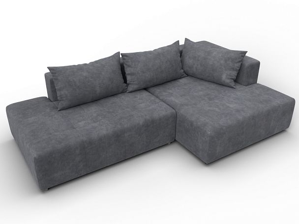 Диван угловой Лига-103 НПБ угол правый Велюр серый - Вид 6
