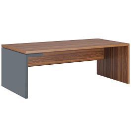 Стол рабочий левый Zion 200x100x74 орех селект - Фото предпросмотра