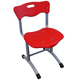 Школьный стул Stand up (каркас гнутые ножки, пластик ITAL), красный, гр.2-5 - Фото предпросмотра