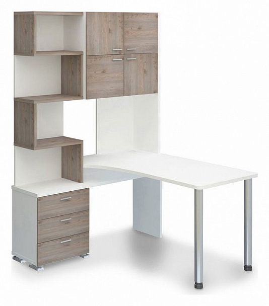 Стол компьютерный Домино нельсон СР-500М-160 Белый/Нельсон левый - Вид 1