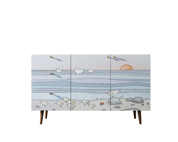 Комод Berber с двумя дверками и ящиками принт 10 арт BB17/Print_10 - Вид 1