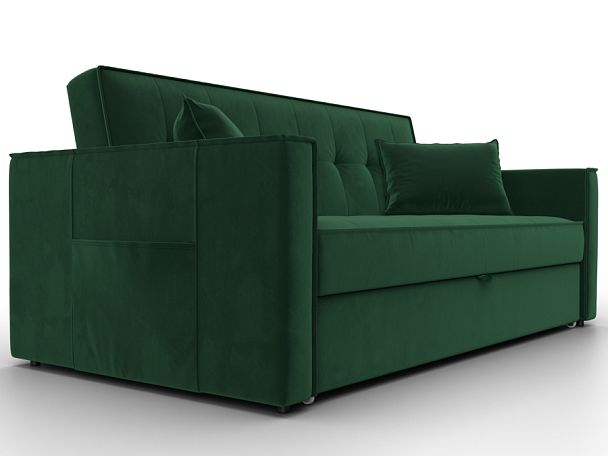 Диван прямой Лига-104 (160) Велюр зеленый - Вид 3