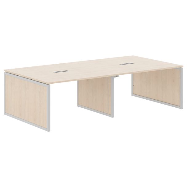 Конференц стол XQPSCT 2714 Бук Тиара/Алюминий 2720х1406х750 XTEN-QP - Вид 1