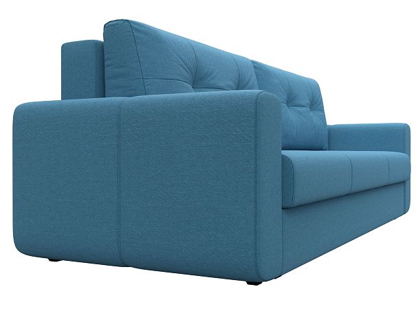 Диван прямой Лига-031 Рогожка голубой - Вид 3