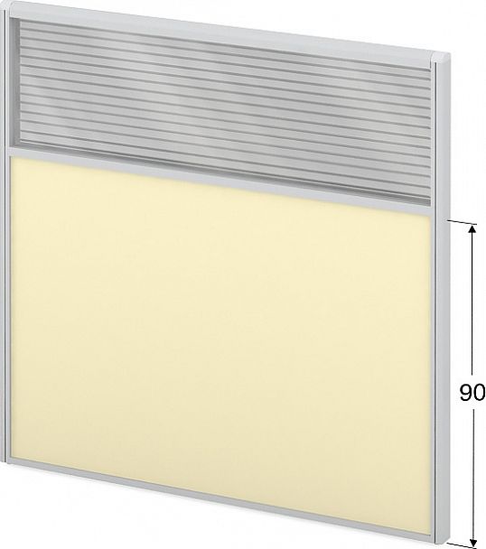 Модуль комбинированный "Мобильные офисные перегородки «Логика»" ПК-ЛГ-МДК138х140/90Ж/Д-В1-308 серый - Вид 1