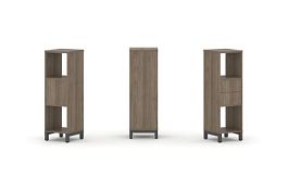 Стайл Проджект Набор стеллажа 1 сторон., 3 яр. SN.NS-311 Вяз Благородный/Металл Антрацит 387*400*124 - Фото предпросмотра