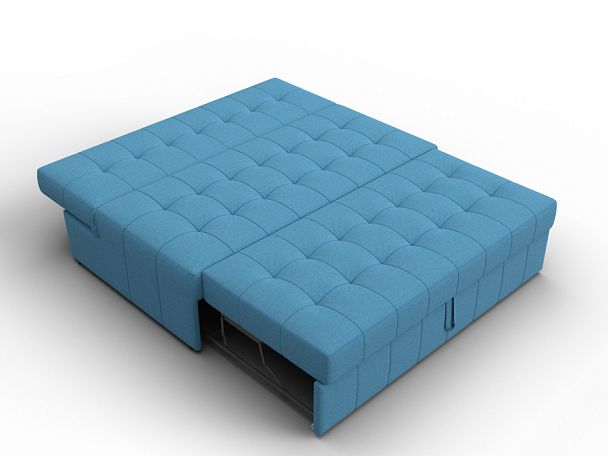 Диван прямой Лига-107 (140) Рогожка голубой - Вид 8