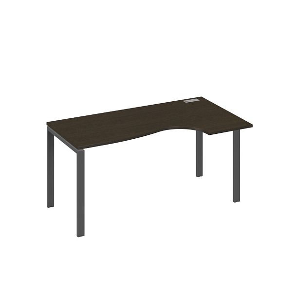 Стол эргономичный правый "Классика" на металлокаркасе UNO A4 А4 Б1 046 БП венге / металлокаркас антрацит - Вид 1