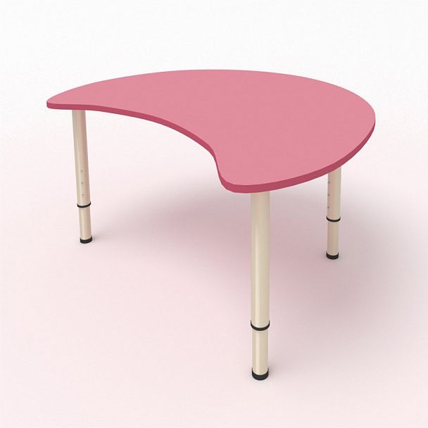 Детский стол Капля 1-местный розовый, гр.0-3 - Вид 1