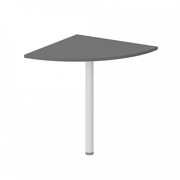 Брифинг приставка, столешница 25 мм "Столы для персонала"  ПК-ЛОГ-ПР60Х60УБ/Т/25-В1-297 антрацит - Вид 1