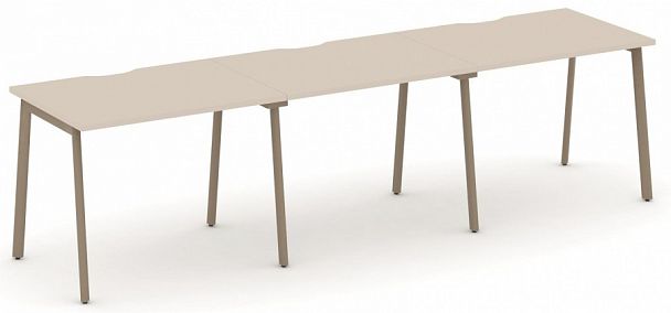 Рабочая станция на 3 места " ESTETICA" ES.RS-3.1-VP Капучино - Вид 1