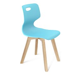 Стул SHT-ST58/S183 a5-7 голубой/прозрачный лак - Фото предпросмотра