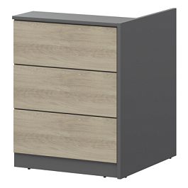 Модуль завершающий высокий левый СМР-21.8 Графит/Кронберг 825x880x1155 Ресепшен Смарт - Фото предпросмотра