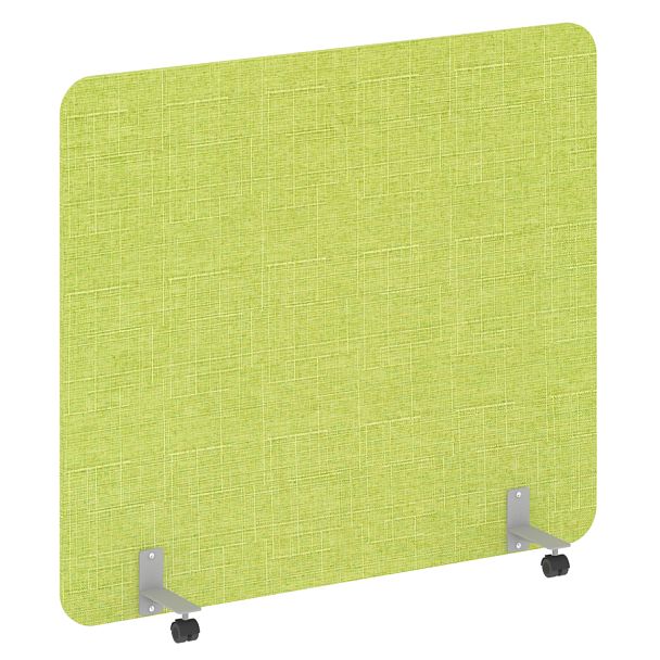 R-line soft Перегородка на металлических опорах, на роликах AP.R-160-140 Romeo 07/Серый металл 1600*18*1400 - Вид 1