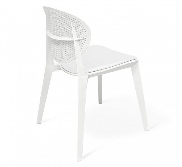 Стул Sheffilton SHT-S111-CN1 с мягкой подушкой из кож.зама белый/белый, стопируемый - Вид 3