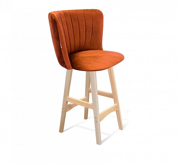 Стул полубарный Sheffilton SHT-ST36-1/S65-1 песчаная буря/прозрачный лак - Вид 1