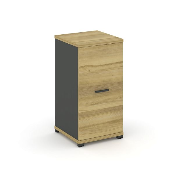 Concept Шкаф 1 узкая секция, 2 ниши CN.STU-213 A Дуб Винченцо/Антрацит/Металл Антрацит 420*420*818 - Вид 1