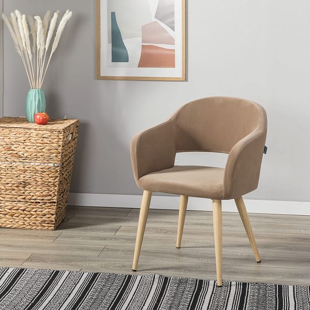 Кресло Oscar Diag beige/нат.дуб - Вид 9