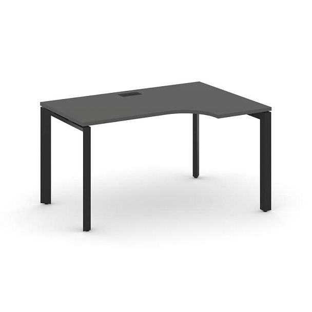 Style Project Next Стол рабочий эргономичный SN-59P.SPA-001(R) Антрацит/Металл Черный/Черный Заглушка 1380*600/980*750 - Вид 1