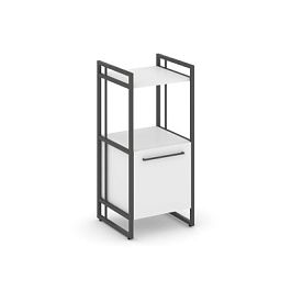 Rift Шкаф 2 ниши узкий RF.SU-22 (L) Белый Бриллиант/Металл Антрацит 420*396*924 - Фото предпросмотра