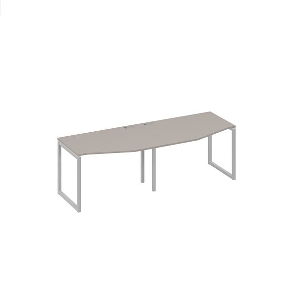 Станция QUATTRO 2х120 столы Техно на металлокаркасе A4 А4 Б4 061-2 БП мокко премиум / металлокаркас серый - Вид 1